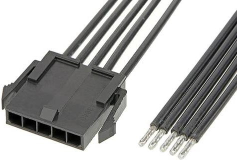 Molex Stiftgehäuse-Kabel mit 5 Polen in Schwarz - Bild 1