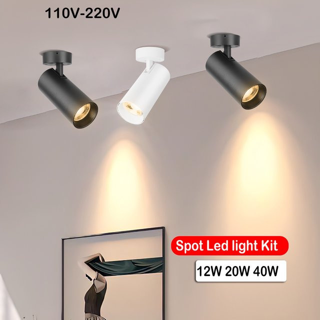 LANGYUE LED Schienensystem Spotlampe 40W für Wohnzimmer, moderner Decken-Downlight in Zylinderform - Bild 1
