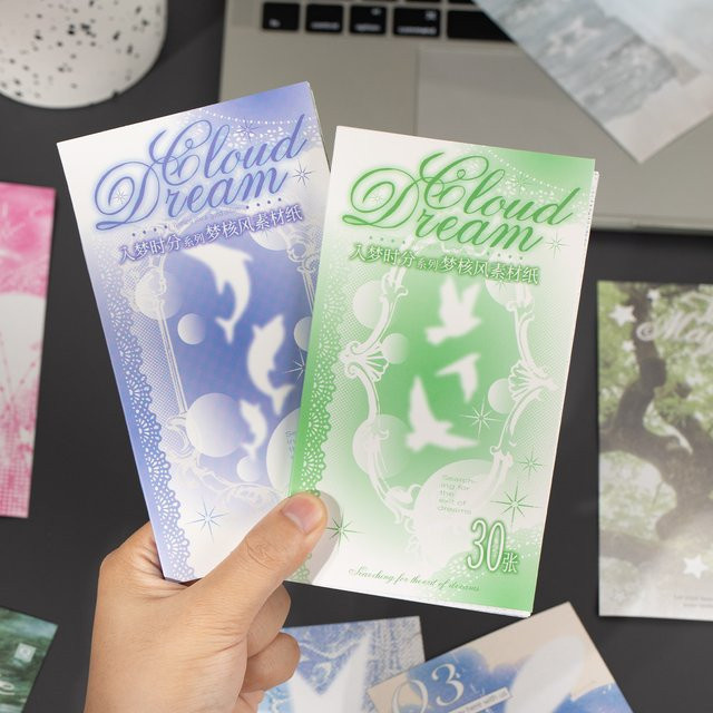 Dreaming Time Series Dekoratives Materialpapier für DIY Scrapbook und Collagen, 30 Blatt - Bild 1