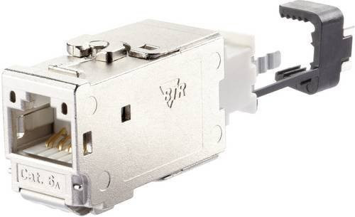 Metz Connect C6Amodul 180 Jack 130B11-E Ethernet LAN Modul in Silber - Bild 1