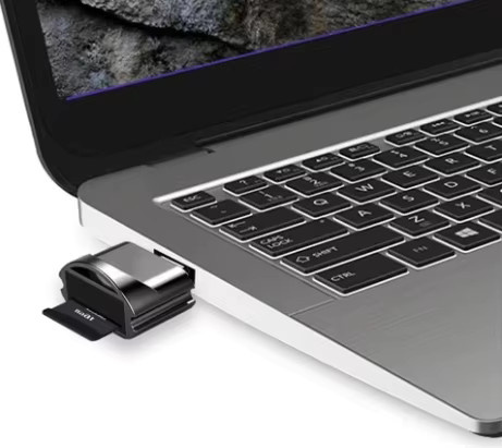 USB-C zu Micro-SD TF OTG Kartenleser Mini Kartenleser in Schwarz für Smartphone und Laptop - Bild 2