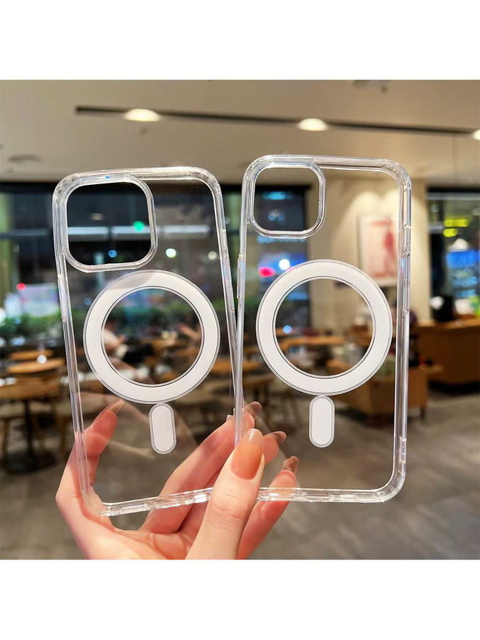 Magnetische MagSafe Schutzhülle für iPhone 11 bis iPhone 17 Pro Max in Transparent - Bild 6