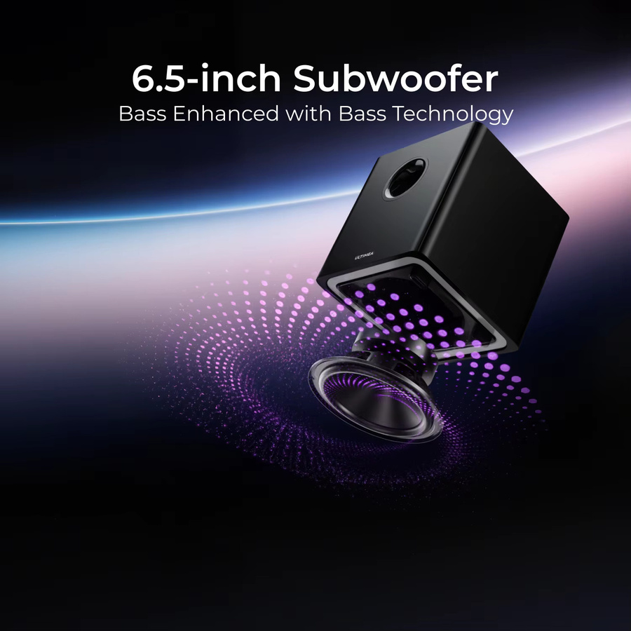 ULTIMEA 470W 9.1-Kanal Dolby Atmos Soundbar mit Subwoofer, Surround-Lautsprechern und RGB-Beleuchtung in Schwarz/Multicolor - Bild 4