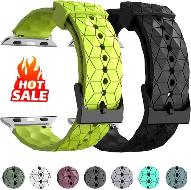 Uhrenarmband Silikon, Schwarz, Unisex - Bild 1