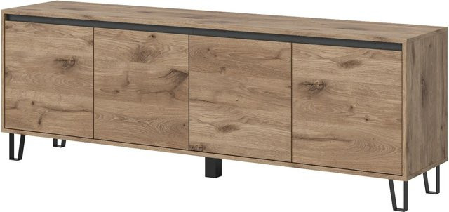 Inn.Furn TV-Lowboard Delio in Eiche Viking, B/T/H: 184 x 40 x 64 cm - Bild 1
