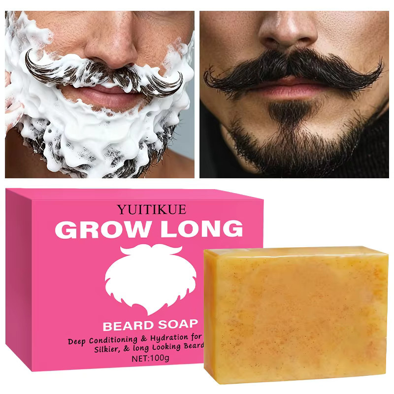 YUITIKUE Grow Long Bartseife, 100 g, Herren - Bild 3