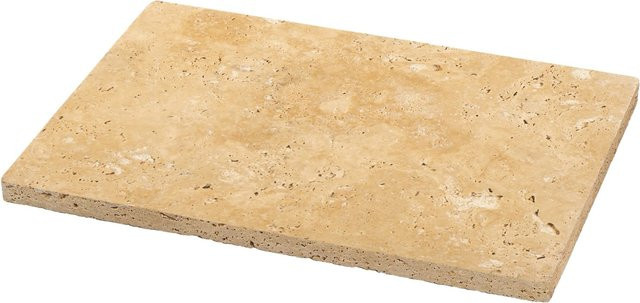 Eurostone Bodenplatte Travertin Ivory Classic in Beige, gesägt und getrommelt, B/T/H: 40,6 x 61,6 x 3 cm - Bild 1