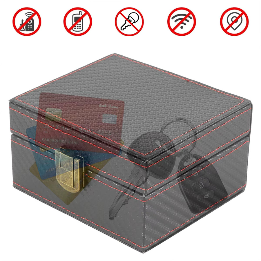 Faraday Box Anti-Diebstahl Signal Blocker für Handy und Autoschlüssel in Schwarz - Bild 5