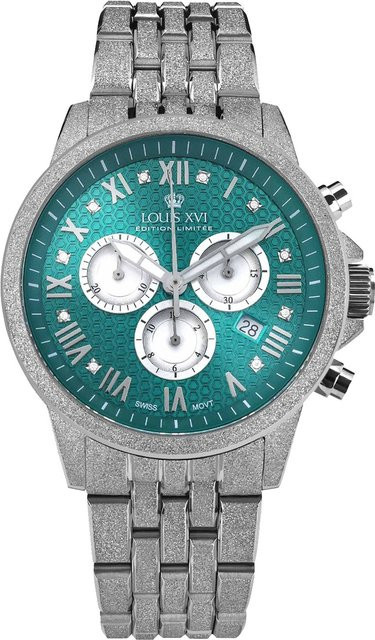 Louis XVI Chronograph, Quarz, Edelstahl, Grün, 43 mm, Herren - Bild 1