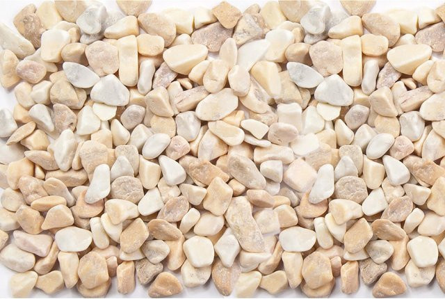 Scherf Marmorzierkiesel Siena-Gelb in Gelb und Beige, Korngröße 15 - 25 mm, 1000 kg - Bild 1