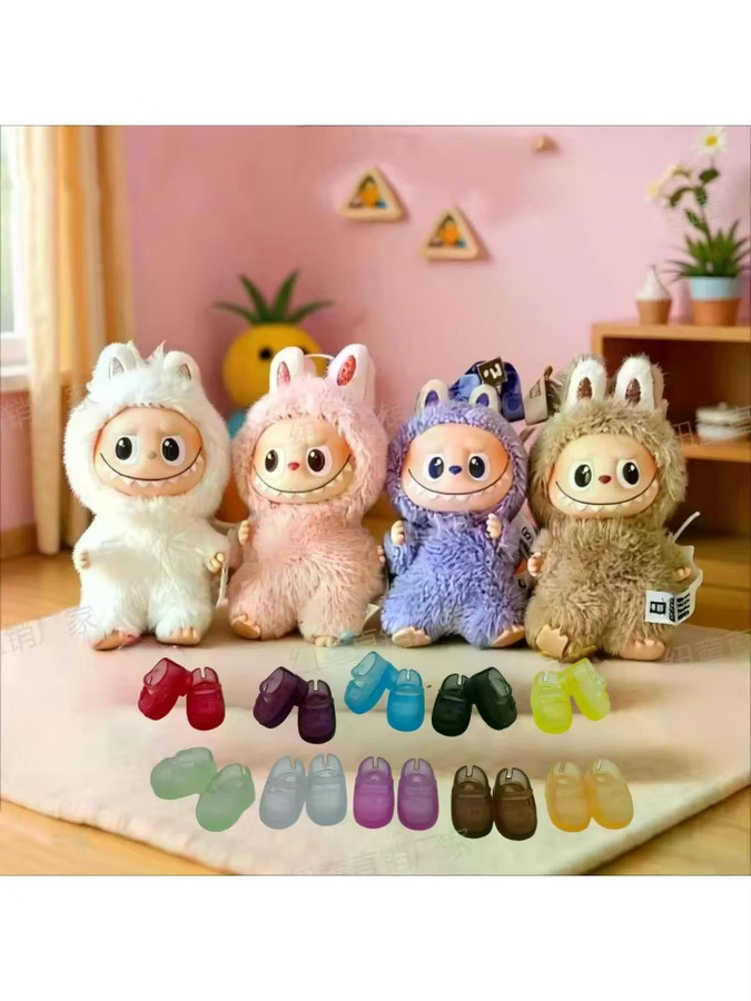 Mofari The Monsters Mini Labubu Puppenschuhe, Zubehör, Lila - Bild 5
