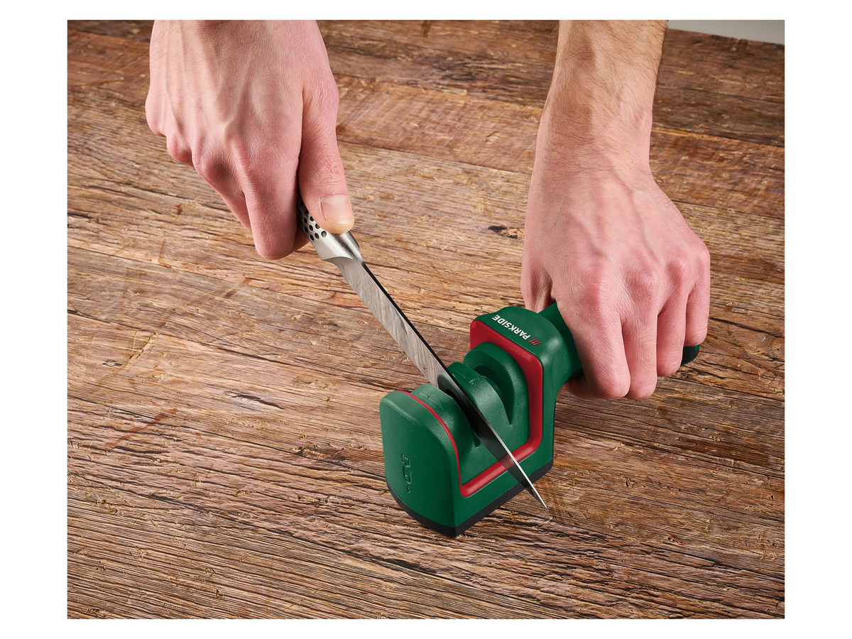 PARKSIDE 3 in 1 Axt- und Messerschärfer für Universalmesser und Erntemesser aus Edelstahl und Kunststoff - Bild 2
