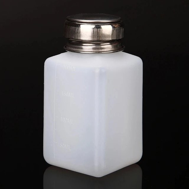 South Moon Druckspender für Alkohol mit Edelstahldeckel, 200ml, Silber/Weiß - Bild 1