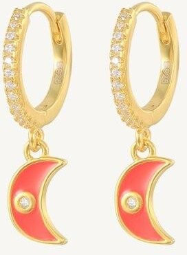 CANNER Ohrringe, 925 Silber, Lila Mond Emaille, Zirkonia, Damen - Bild 1