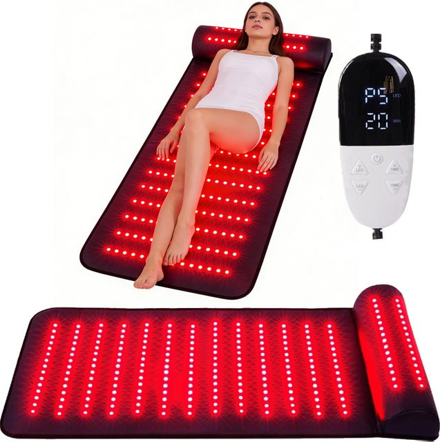 VamsLuna Rotlichttherapie-Matte mit Nackenstütze, Schwarz - Bild 1