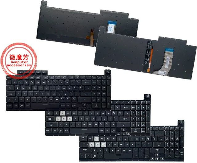 Asus ROG Strix G731 Gaming-Laptop-Tastatur mit Hintergrundbeleuchtung, Farbe: Schwarz, Layout: QWERTY US - Bild 1