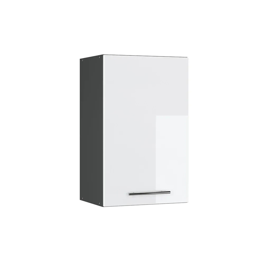 Vicco Hängeschrank Fame-Line Küchenschrank Weiß Hochglanz Anthrazit mit Softclose-Scharnieren Breite: 45 cm, Höhe: 72 cm, Tiefe: 34,1 cm - Bild 3