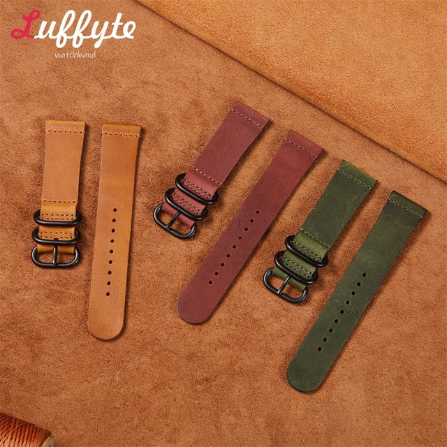 Luffyte Uhrenarmband Kalbsleder, Vintage, Herren - Bild 1