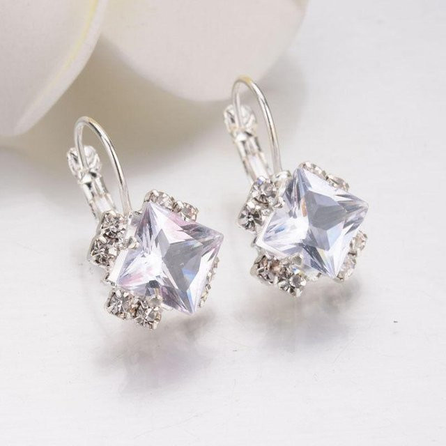 Ohrstecker 925 Silber, Kristall, Strass, Damen, weiß - Bild 1