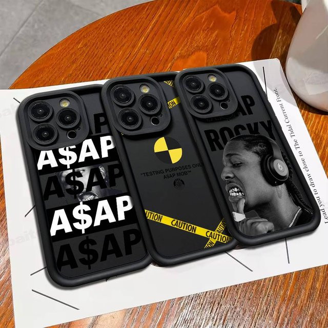 Stoßfeste Silikon Handyhülle Rapper A-Asap R-Rocky für Apple iPhone (Modelle: 17, 16, 15, 14, 13, 12, 11 Plus Pro Max) in Schwarz - Bild 1