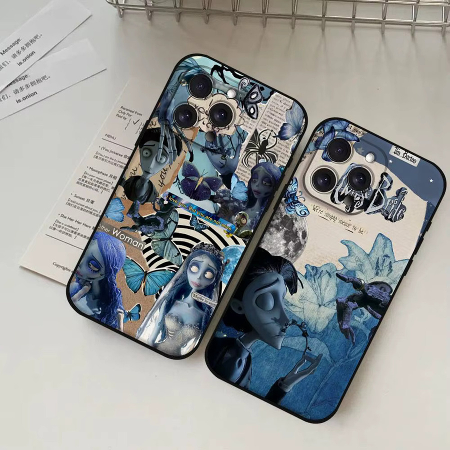 Mesuca Handyhülle C-Corpse Bride für iPhone 17 16 15 14 13 12 11 Pro Max Mini X Xs XR in Schwarz aus Silikon - Bild 2