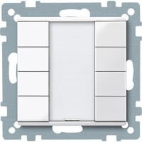 Merten KNX Drucktaster 4-fach plus mit Betriebsanzeige und Schriftfeld in Weiß - Bild 1