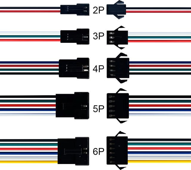 FUNZENXIN JST LED Stecker Kabel Set Männlich und Weiblich für WS2812B WS2811 WS2815 LED Streifen - Bild 1