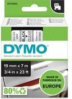 DYMO D1 Schriftbandkassette 45800, Farbe: Schwarz auf Transparent, Breite: 19 mm, Länge: 7 m - Bild 1