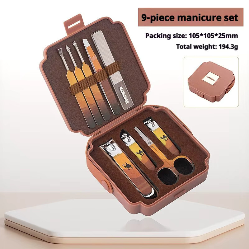 Nagelknipser und Beauty-Tool-Set aus Edelstahl, 9-teilig, Unisex - Bild 3