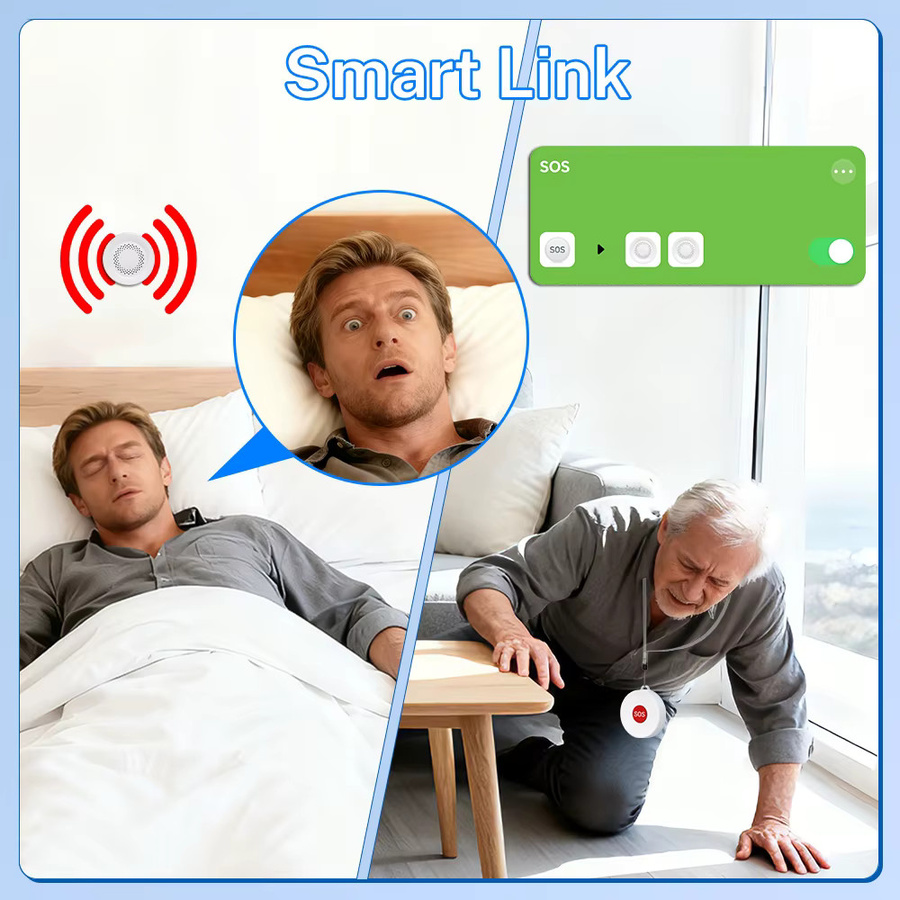 Tuya ZigBee Wireless SOS-Taste mit App-Fernbedienung in Weiß (erfordert Tuya Zigbee Gateway) - Bild 4