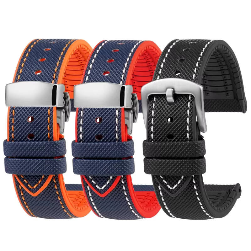 ZETHYDUM Uhrenarmband Nylonkautschuk, Unisex - Bild 3