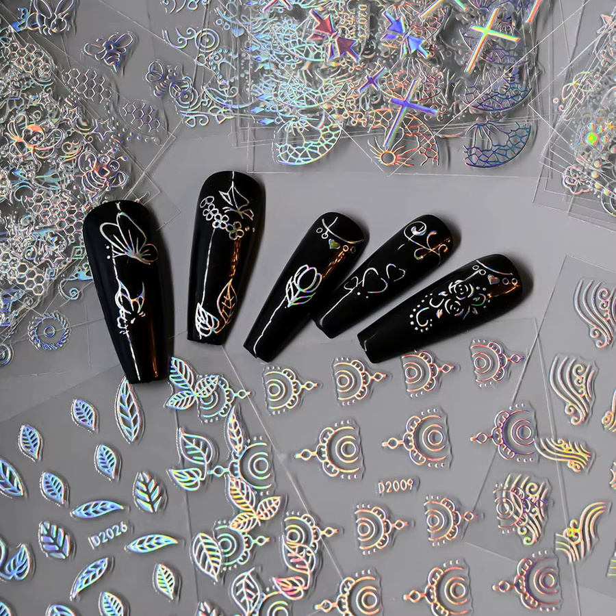 MAFANAILS Nail Art Aufkleber, 3D Schmetterling, Holographisch, 30 Stück - Bild 2