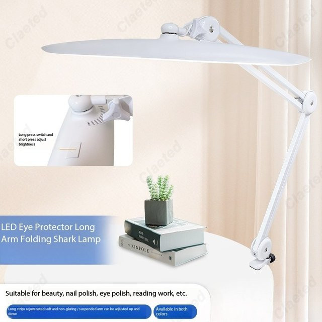 Claeted LED Clip-Lampe in Weiß mit Kaltweiß-Licht für Büro und Schlafzimmer - Bild 1