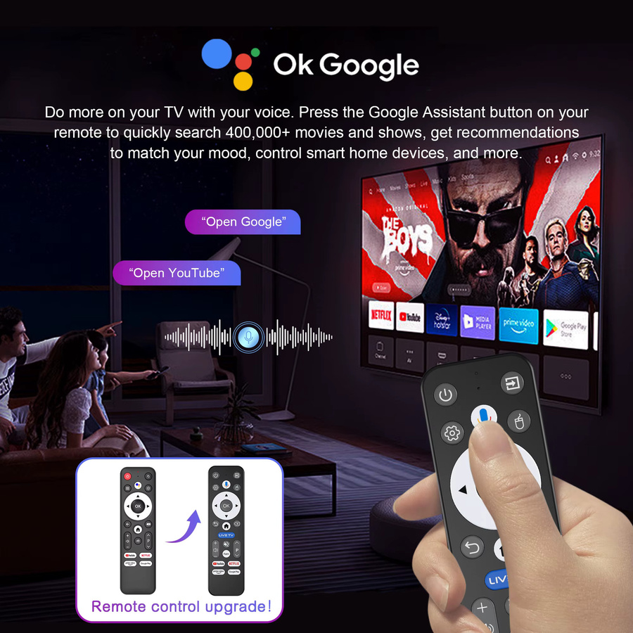 LVMAO Smart TV Box Android 16.0 mit Rockchip RK3518, 8GB RAM, 128GB Speicher, 8K HDR, Wifi6 und Bluetooth 5.4, Schwarz - Bild 3