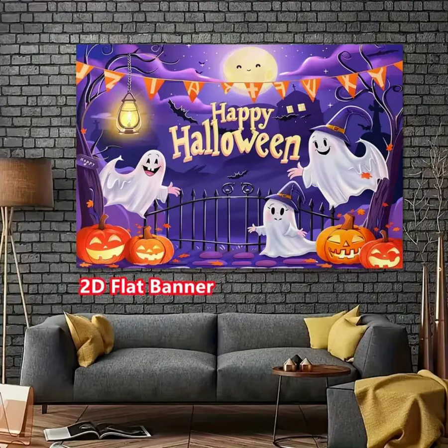 VIKAMA Halloween Flachbanner Fledermaus Party-Dekoration Mehrfarbig B: 60 cm, H: 40 cm, T: 40 cm - Bild 3
