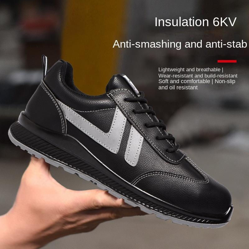 Avant-garde Arbeitsschutzschuhe aus Leder in Grau und Schwarz, Größe 46, rutschfest und isolierend - Bild 2