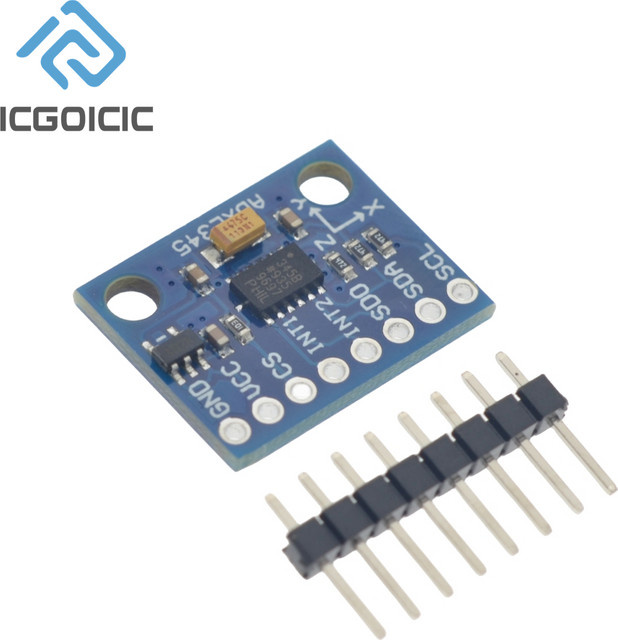 GY-291 ADXL345 3-Achsen Digitaler Beschleunigungssensor und Neigungssensor mit IIC/SPI Übertragung in Blau für Arduino - Bild 1