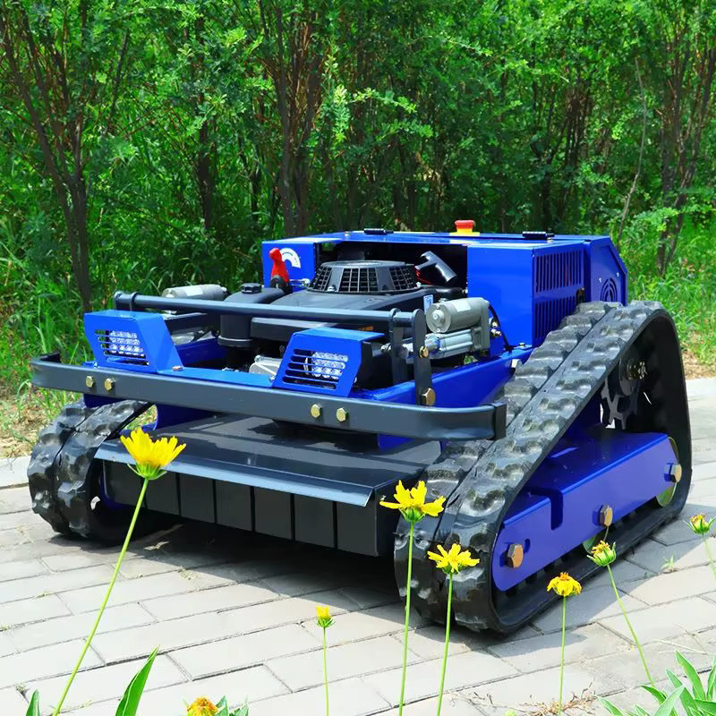 AIWEIYA Ferngesteuerter Rasenmäher in Blau mit Anti-Kipp-Chassis für Steigungen bis 45 Grad und hohe Fällhöhen - Bild 2