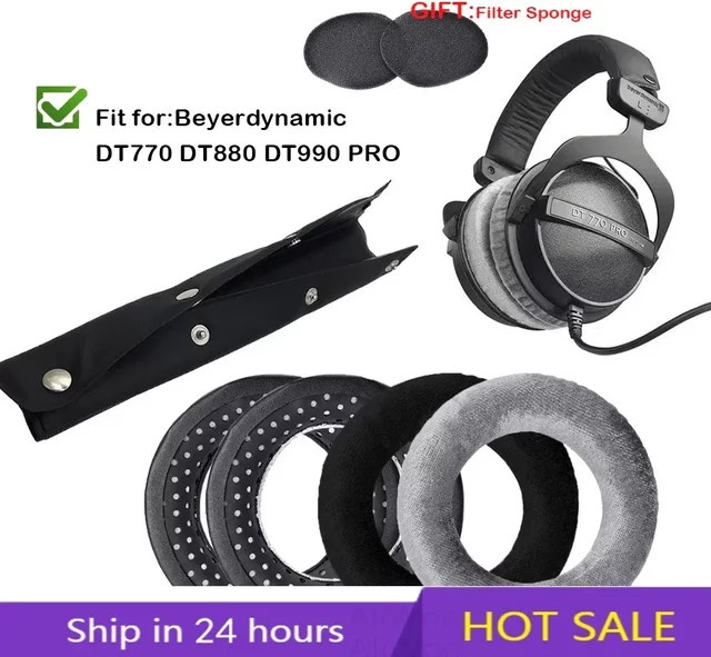 Beyerdynamic DT770 Ersatz-Ohrpolster in Schwarz für DT990, DT880 und DT770 PRO Kopfhörer - Bild 1