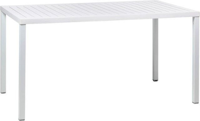 Nardi Cube Gartentisch aus Kunststoff und Aluminium in Weiß, B/T: 140 x 80 cm - Bild 1