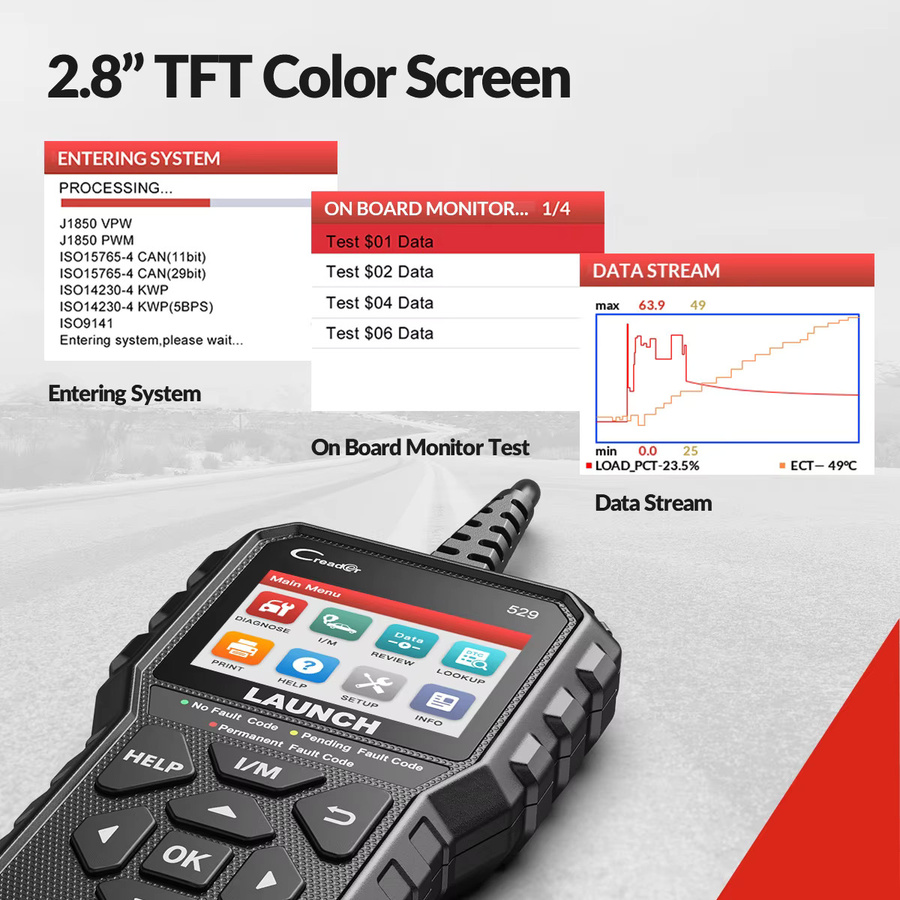 LAUNCH Creader 529 OBD2-Scanner Kfz-Diagnosetool in Schwarz - Bild 6