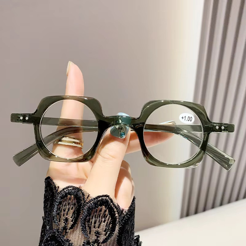 Lesebrille Vollrand, Rund, Vintage-Stil, Unisex, +1,0-4,0 - Bild 2
