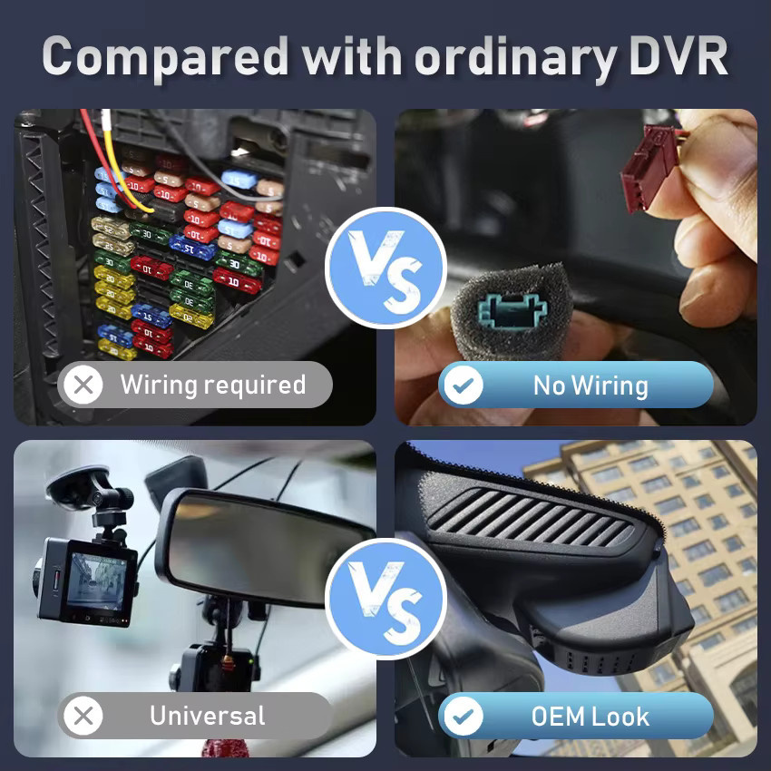 CARBAOHUI Plug & Play Dash Cam 4K UHD Auto Video Recorder DVR mit Nachtsicht in Schwarz für Mercedes Benz A-Klasse W177, CLA W177, C-Klasse W118 und AMG Modelle - Bild 5