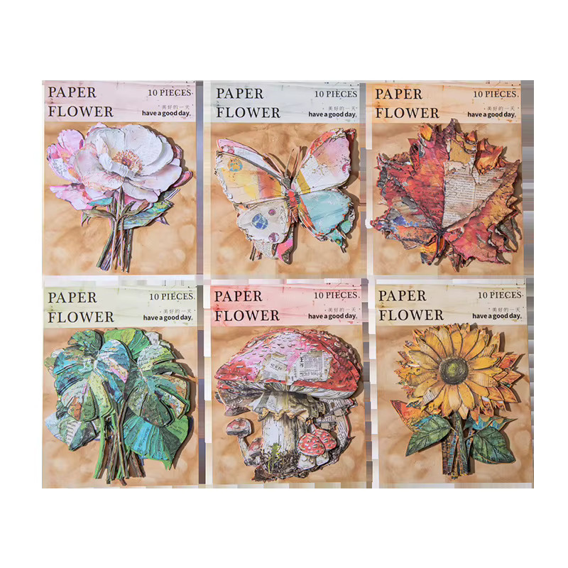 10 Blatt Vintage Pflanze und Blumen Collage Aufkleber in Multicolour für dein Journal und Scrapbooking - Bild 2
