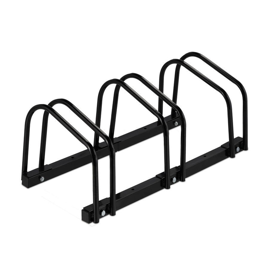 Relaxdays Fahrradständer aus Stahl in Schwarz für 3 Fahrräder, H x B x T: 67,5 x 33 x 27 cm - Bild 2
