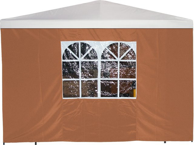 DEGAMO Seitenplane für Pavillon aus Polyester in Orange mit Fenster, B/T/H: 300 x 190 x 100 cm - Bild 1