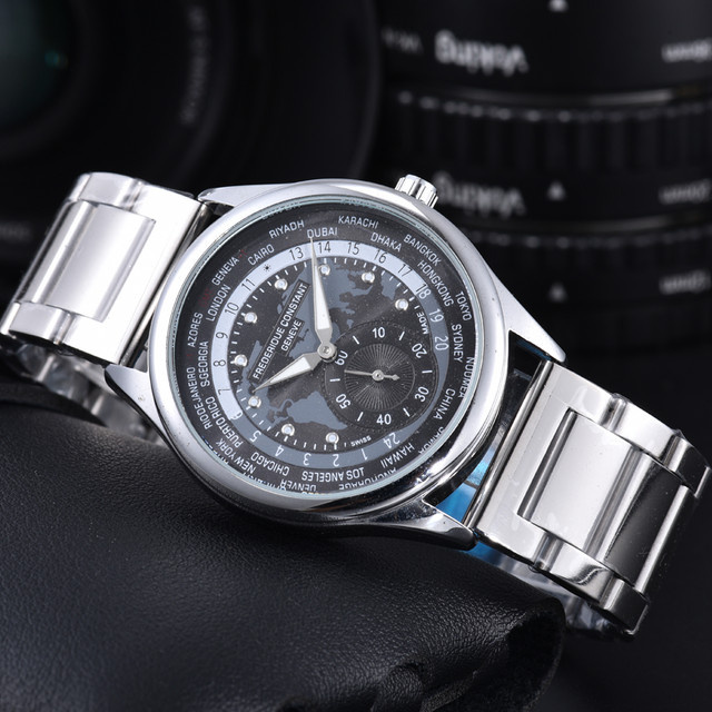 Frederique Constant Armbanduhr, Quarz, Edelstahl, Silber, Herren - Bild 1