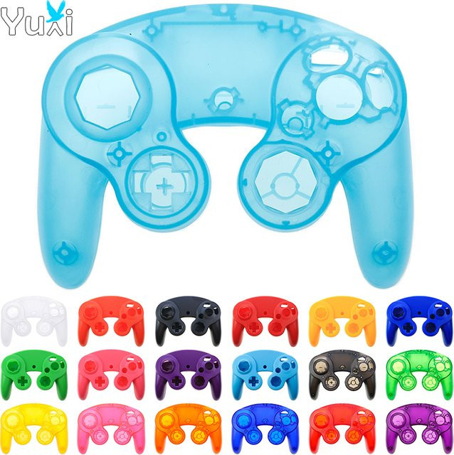 YuXi Transparentes Ersatzgehäuse für Gamecube NGC Controller in Schwarz und Transparent - Bild 1
