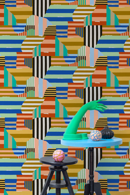 Coordonne Tapete Landscape Motiv Streifen Multicolor Vlies - Bild 2