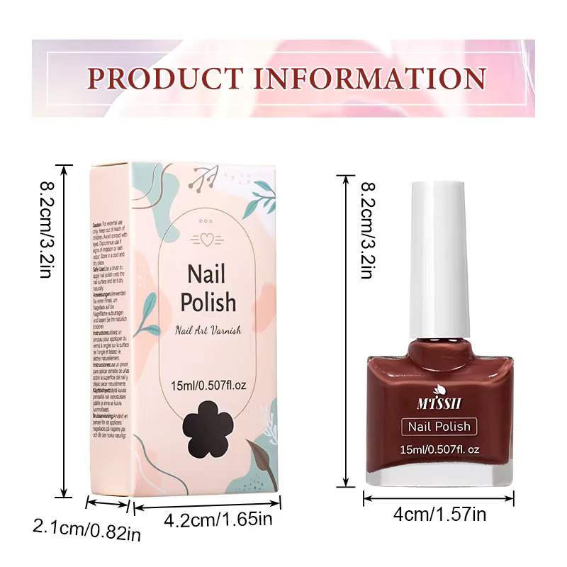 Mtssii Nagellack Set auf Wasserbasis, 8 x 15 ml, glänzend, Unisex - Bild 6